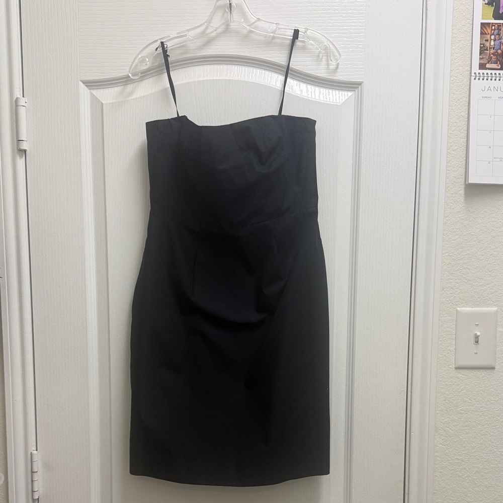 J. Crew Classic Black Strapless Dress